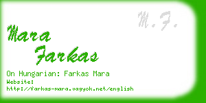 mara farkas business card